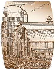 DAREC 564 BZ Barn Scene Bronze